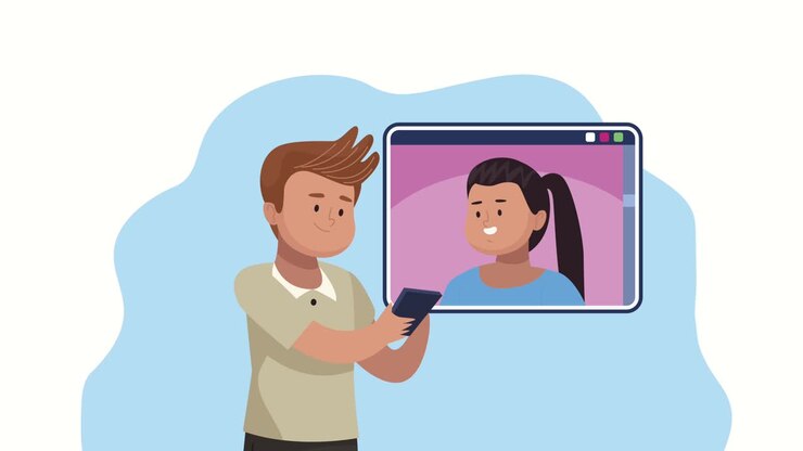 человек, общаясь с помощью видеоанимации