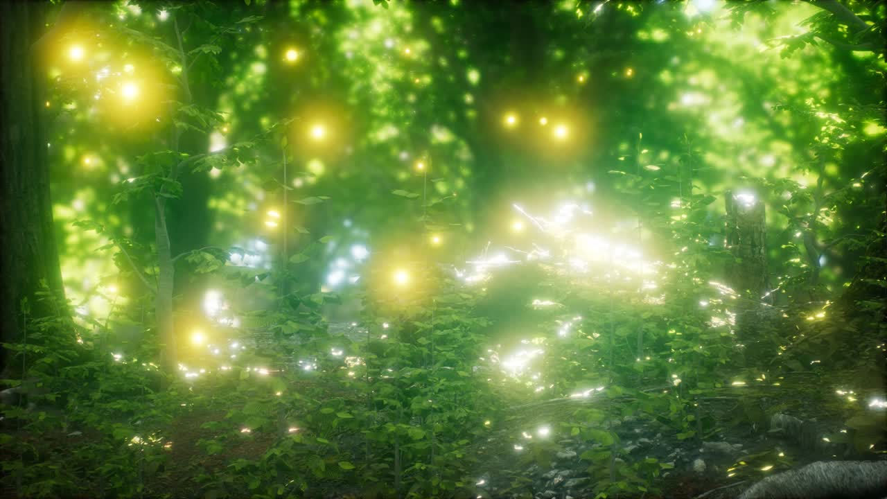 Firefly Flying in the Forest