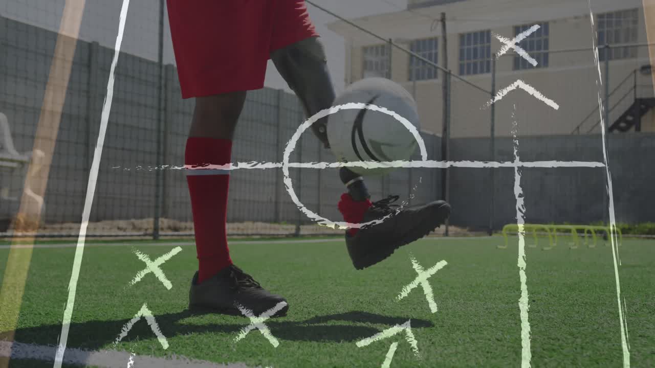 검은 바탕 위에 게임 계획의 드로잉의 애니메이션