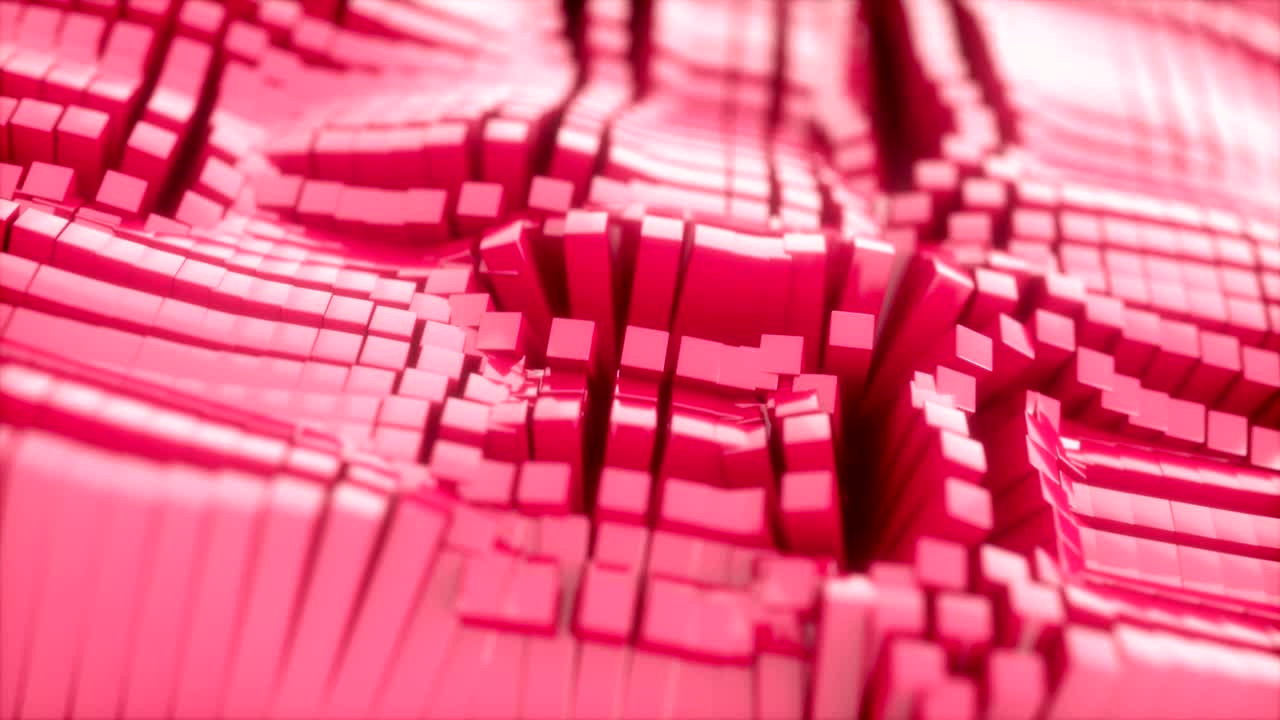 bloques 3d abstractos ondulando en una onda de bucle sin costuras.