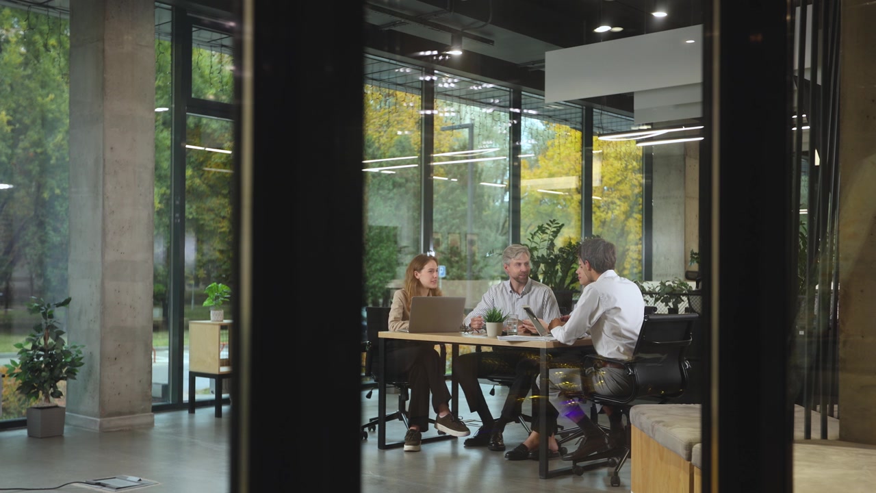 Business People Having a Meeting in a Modern Office
