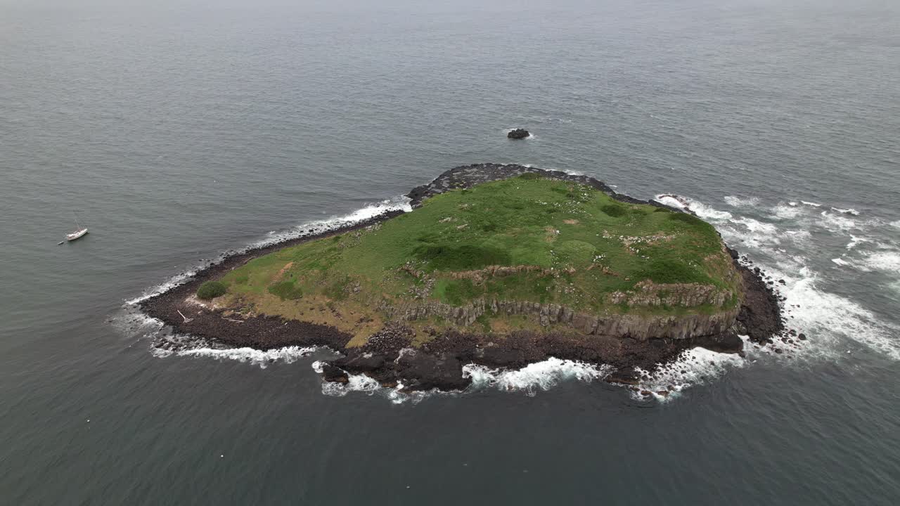 Cook Island (Turtle Island, Joong-urra-narrian) In New South Wales, Australia - Aerial Shot