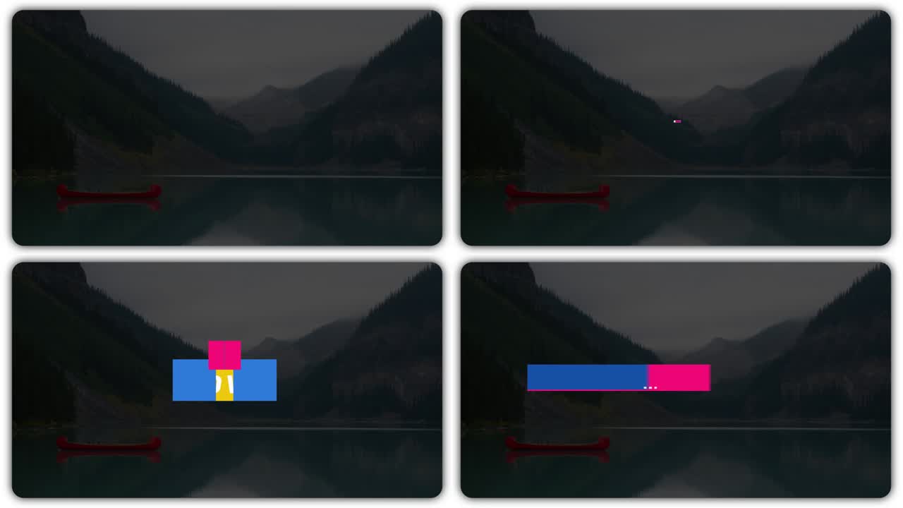 Scenic Lake Landscape with Canoe