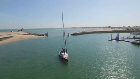 Aerial:-Recreational-harbour-with-sailboats-and-yachts-in-the-Netherlands