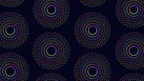 vibrant circles a colorful pattern on a black background