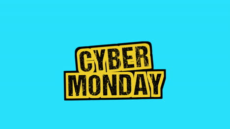 lunes cibernético en textura hipster con efecto de ruido
