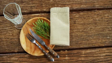 various cutlery on wooden table 4k