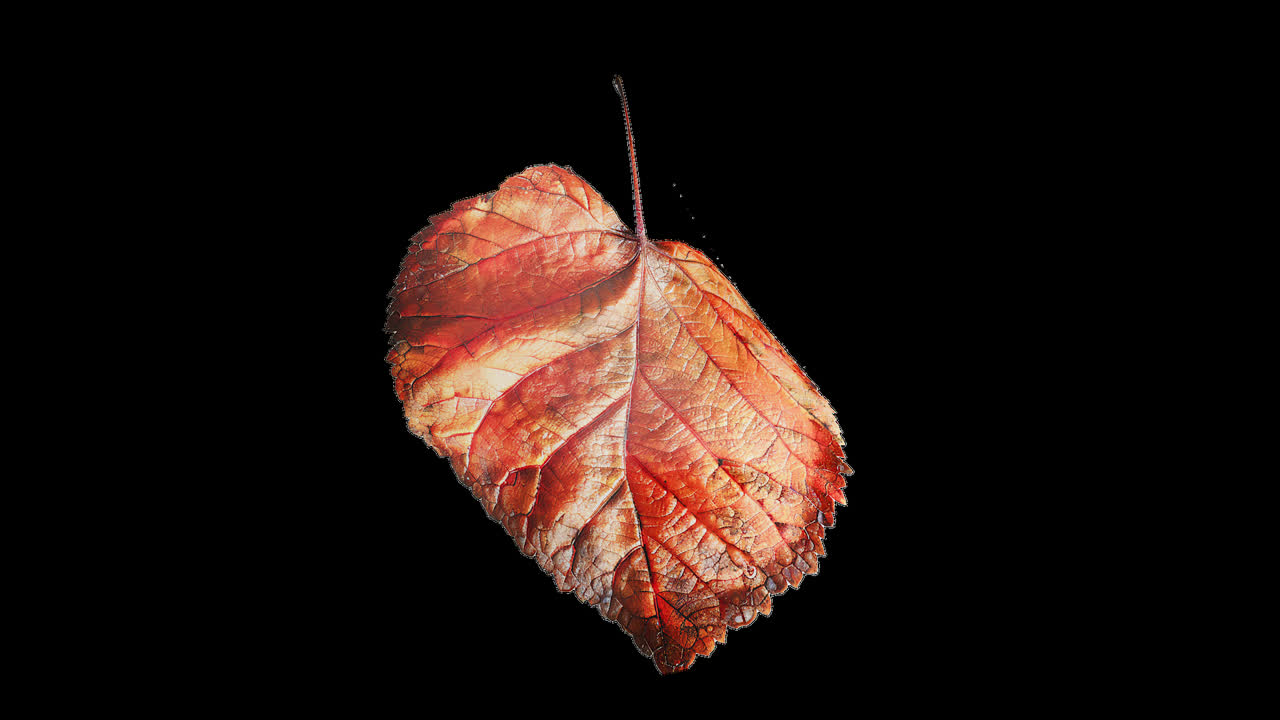 foglie d'autunno su uno sfondo nero