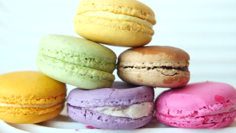 colorful stacked macarons