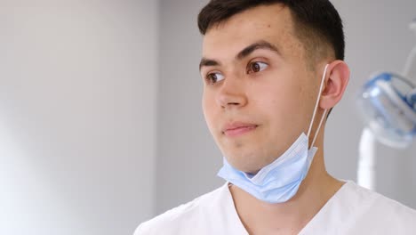 a man with a medical mask