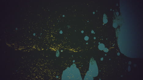fondo negro y azul misterioso con gotas amarillas vibrantes que se extienden
