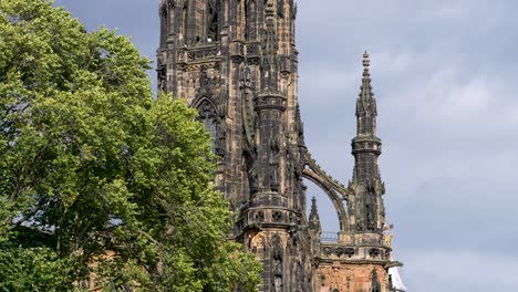 Scott-Monument-Edinburgh,-Scotland.-Close-Up-View