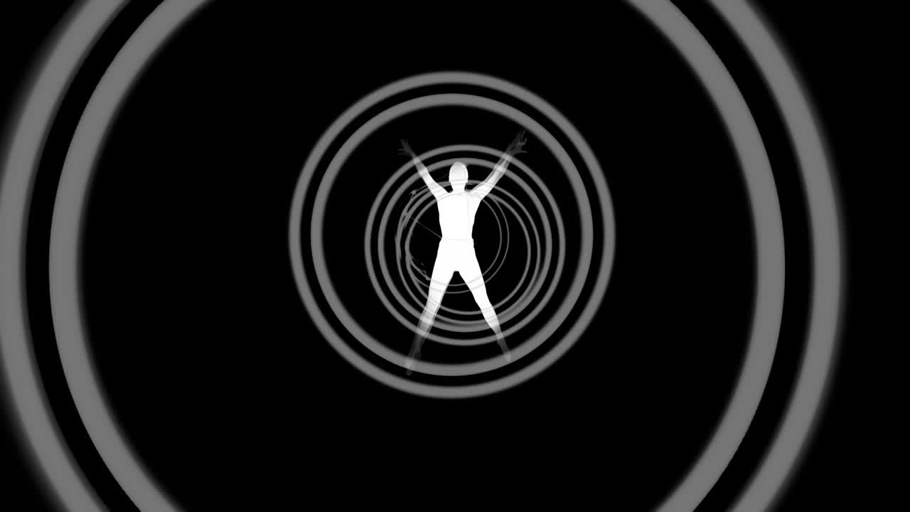 팔과 다리를  ⁇ 어 놓은 사람의  ⁇ 박이는 이미지