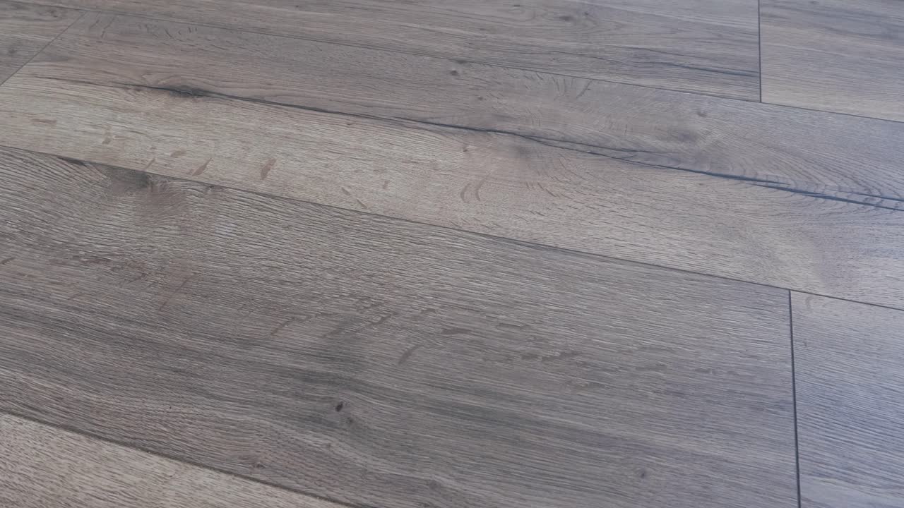 나무 바닥에 갈색 무선 청소기로 진공 청소