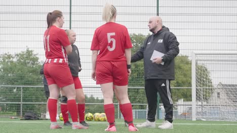 active athletic ladies soccer players, sporting uniforms, slow motion