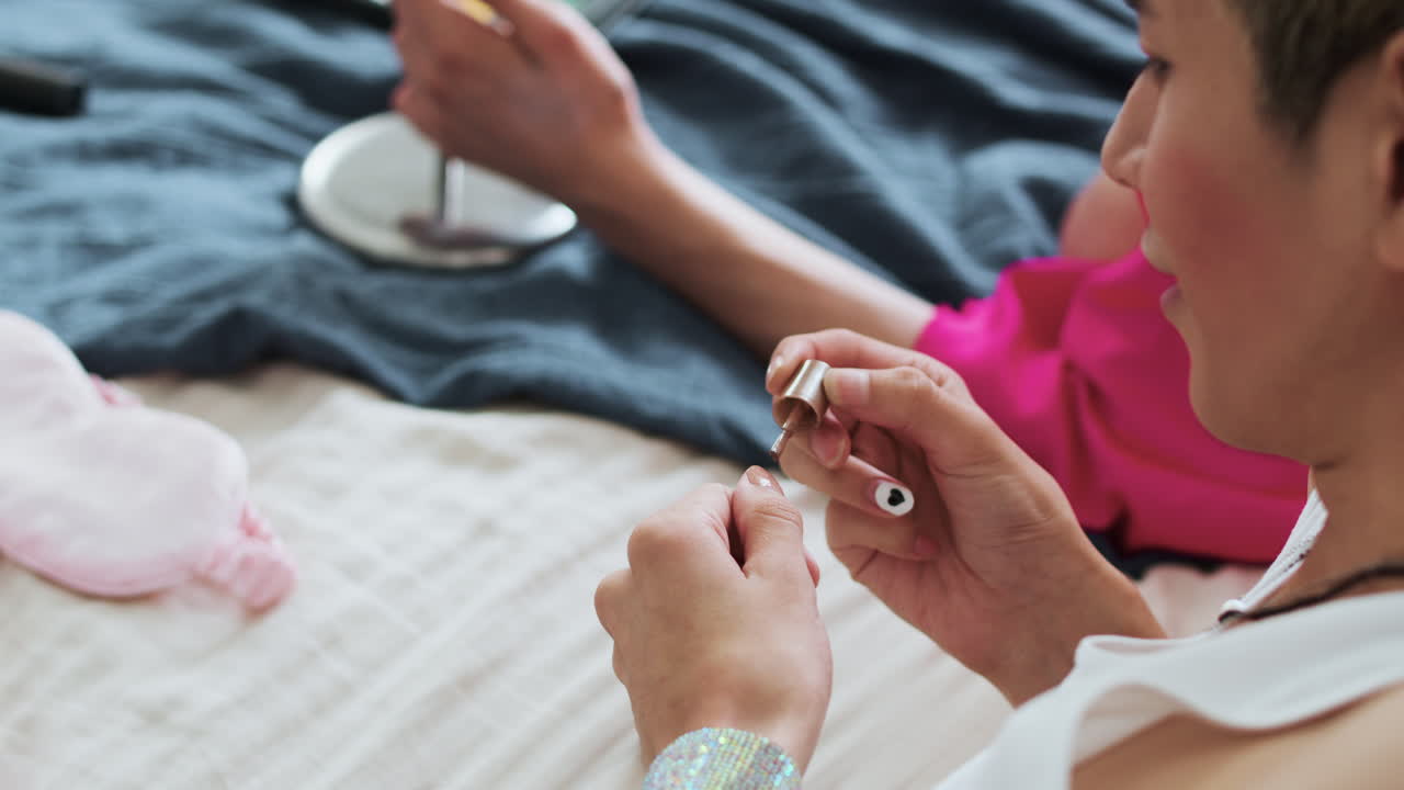 Queer men laying on the bed