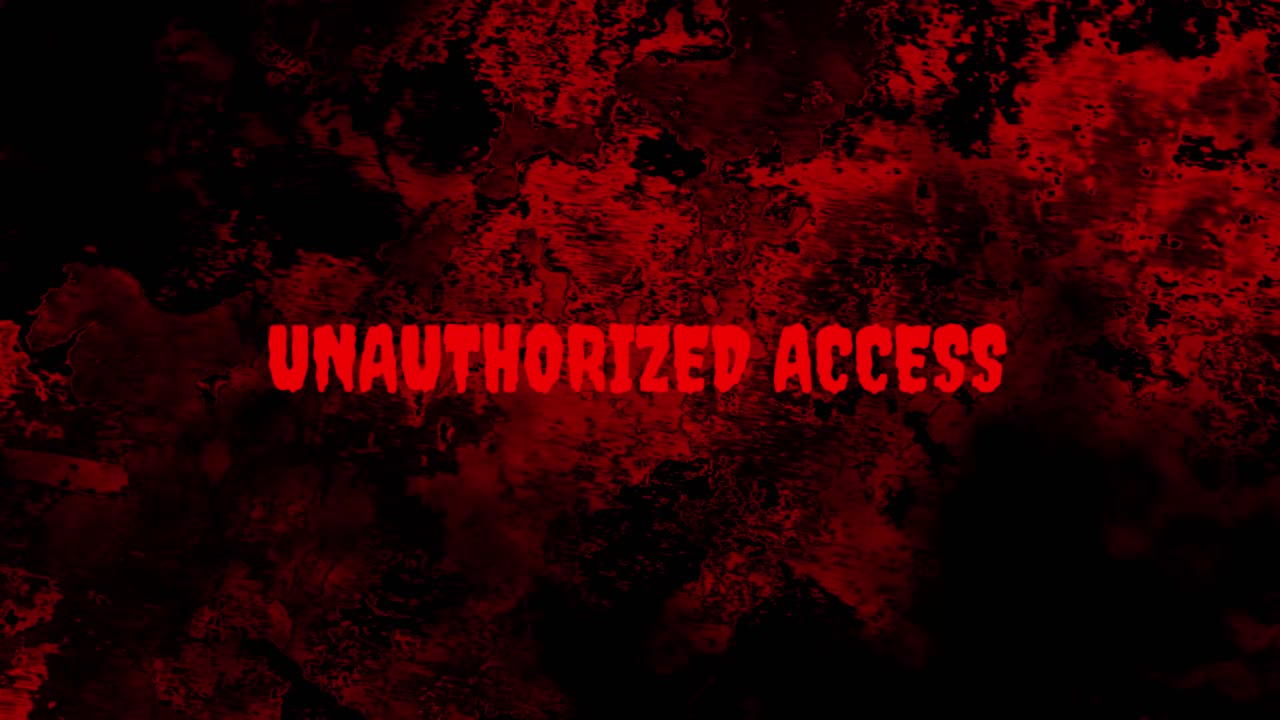 Unauthorized Access Text on Red Grunge Background