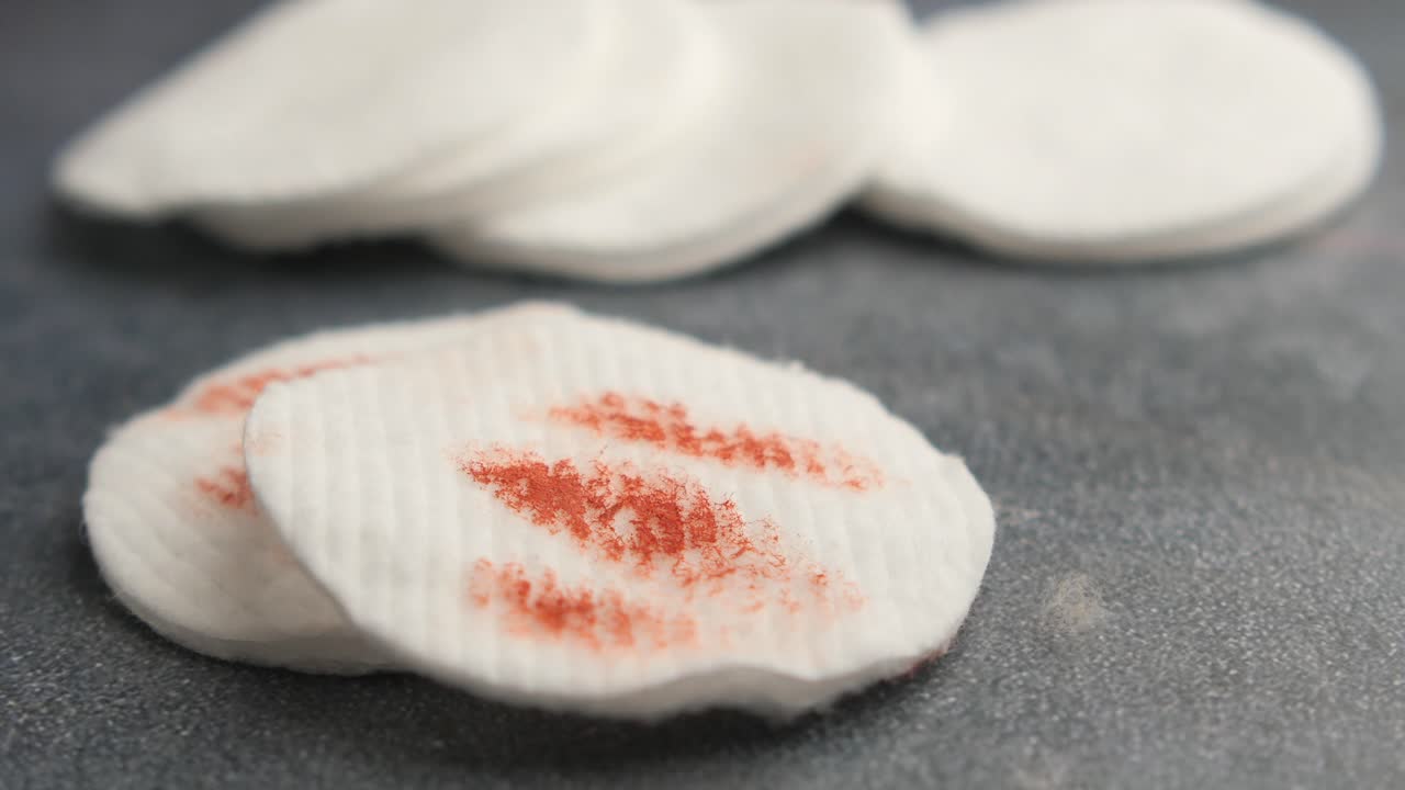 Cotton Pads Used for Makeup Removal
