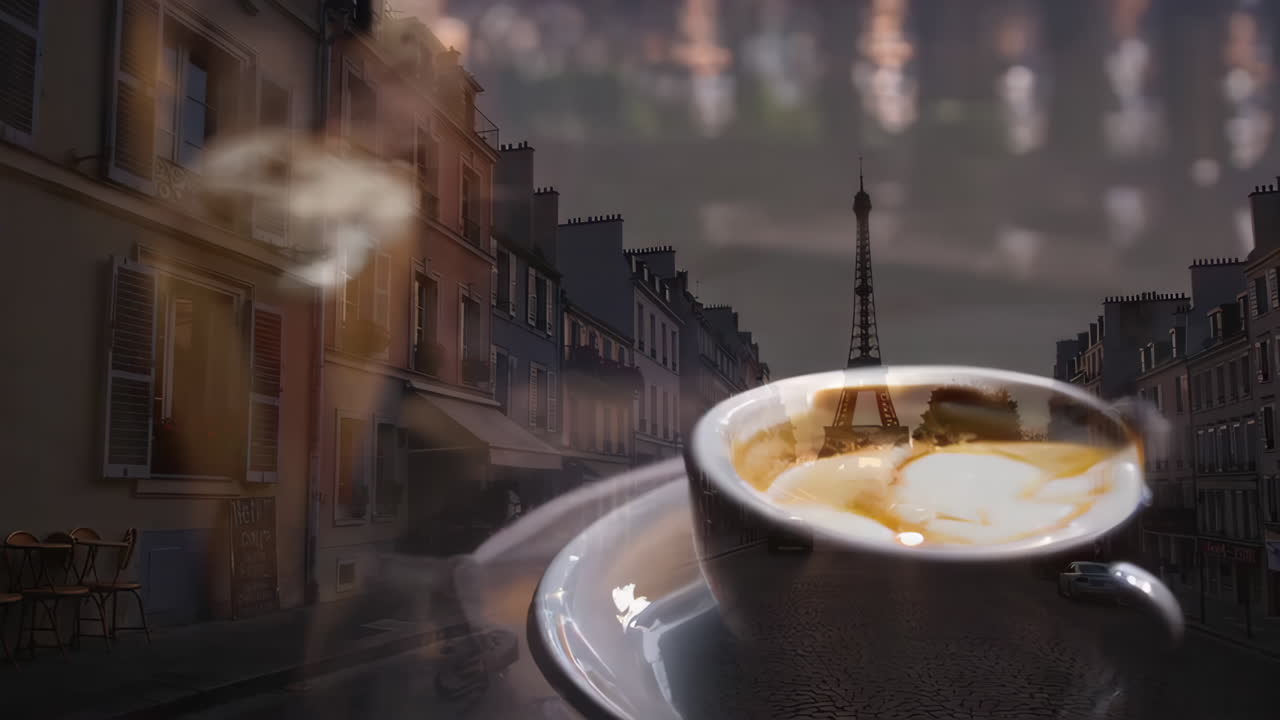 Parisian Street Scene and Coffee