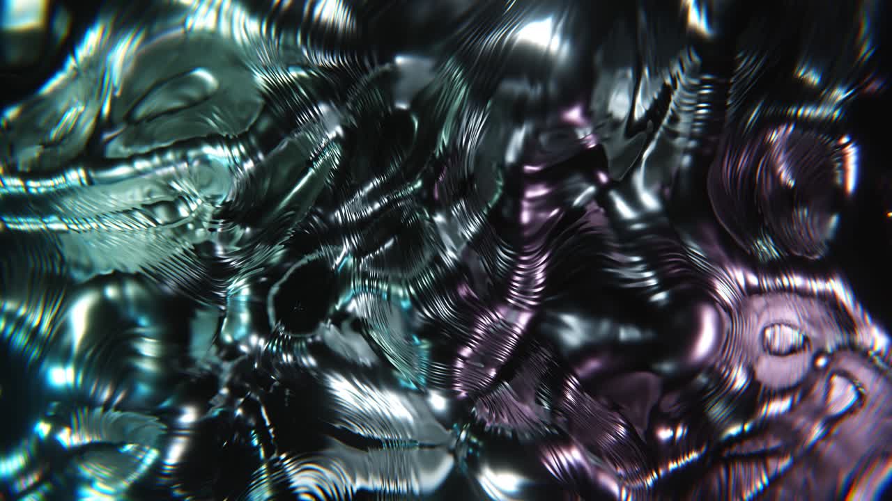Abstract Iridescent Metallic Liquid Background
