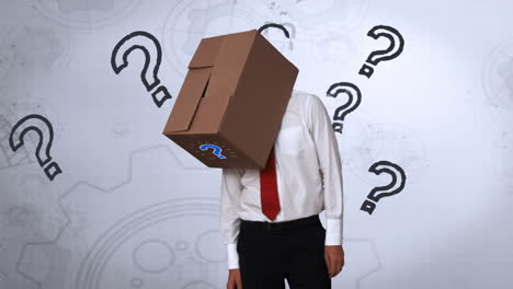 Businessman-looking-down-with-box-on-head-