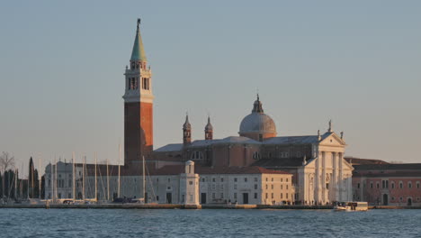 church of san giorgio maggiore in venice impressive view of the basilica, the church tower, and the palace