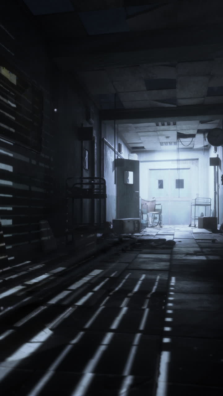 버려진 병원 복도