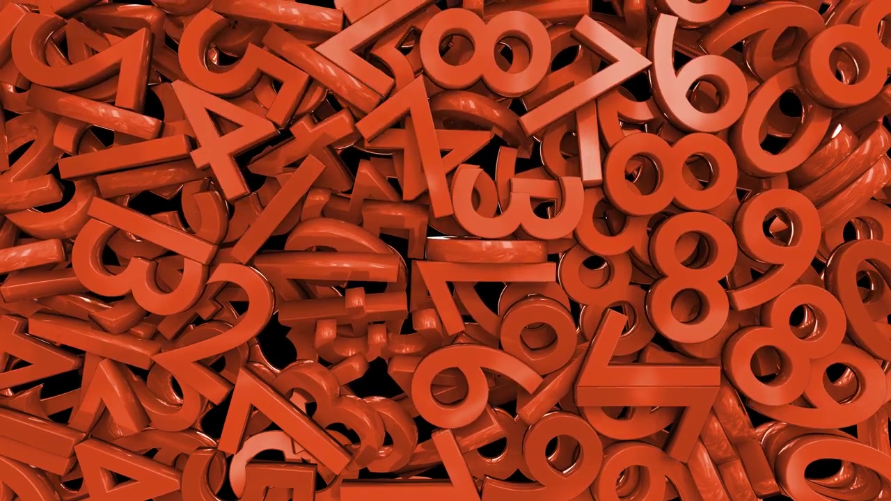 Numbers digits numerals fill screen math calculus school financial 4k