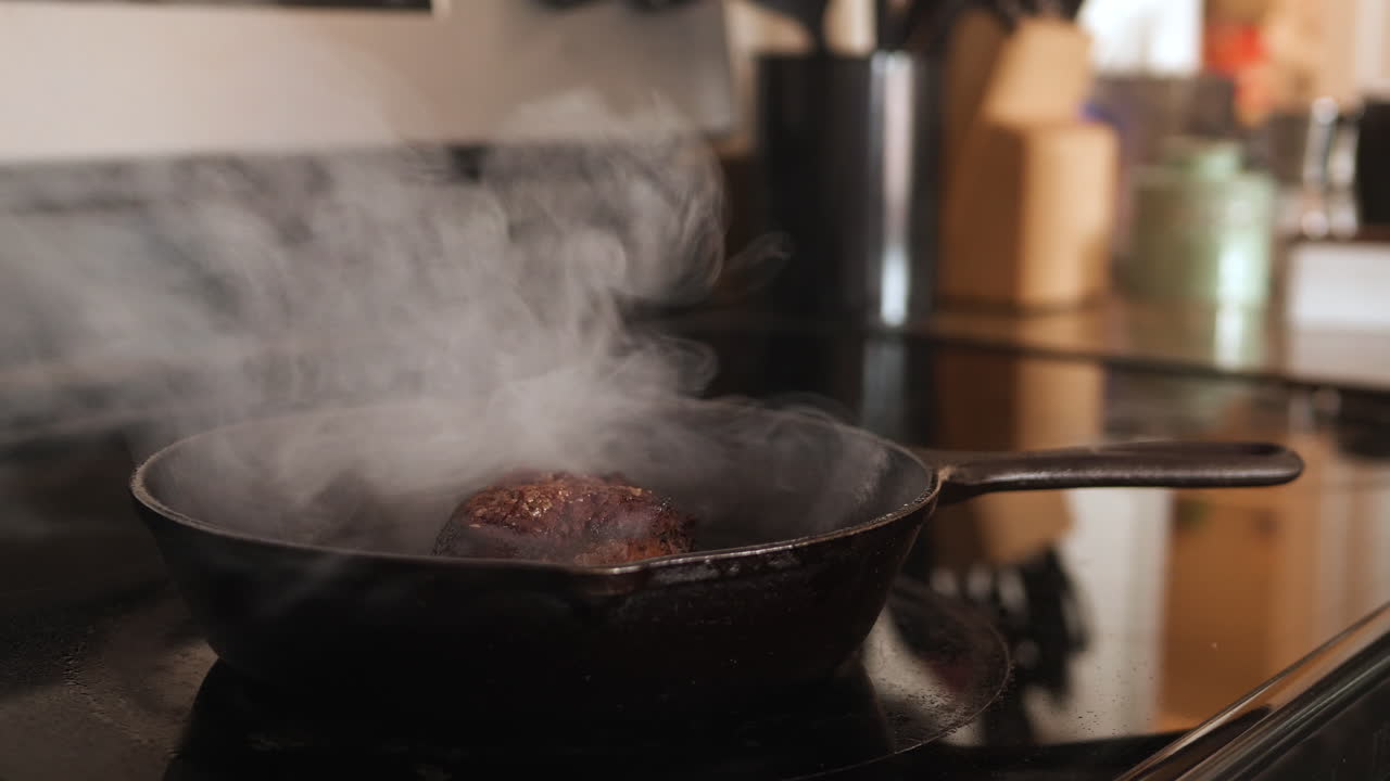 Seared Steak in Cast Iron Skillet