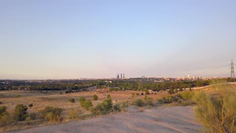 madrid's expansive skyline basking in the golden hour's light