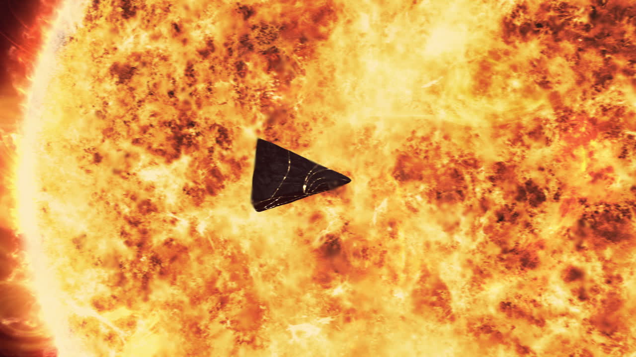 Interstellar Object Orbiting The Sun Surface - Space Background