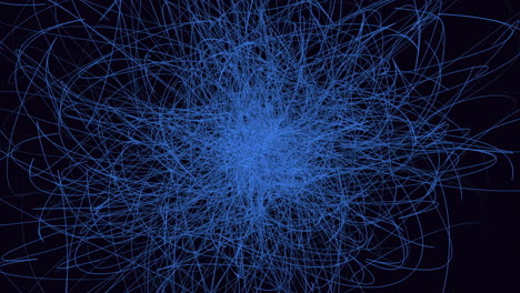 blue sphere from lines in dark space