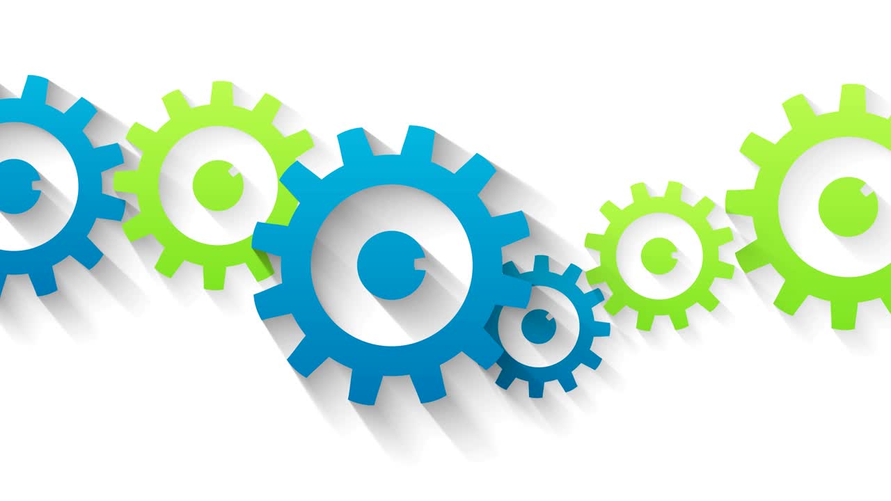 ruedas de engranajes animación de bucle abstracto