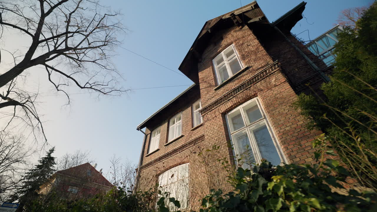 Exterior view of a brick building
