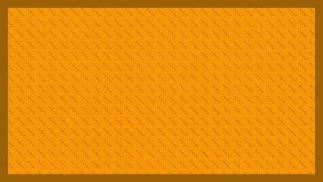 Animation-of-brown-zig-zag-shapes-in-diagonal-lines-on-orange-background