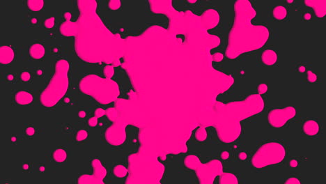 red liquid and splashes spots on black gradient