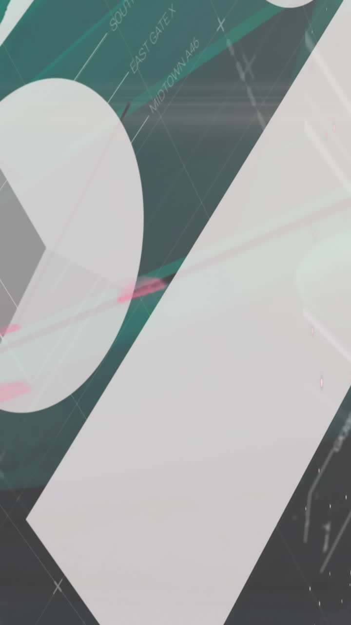 animación de redes de conexiones y procesamiento de datos a través de servidores informáticos