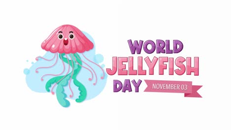 animated sequence highlighting world jellyfish day