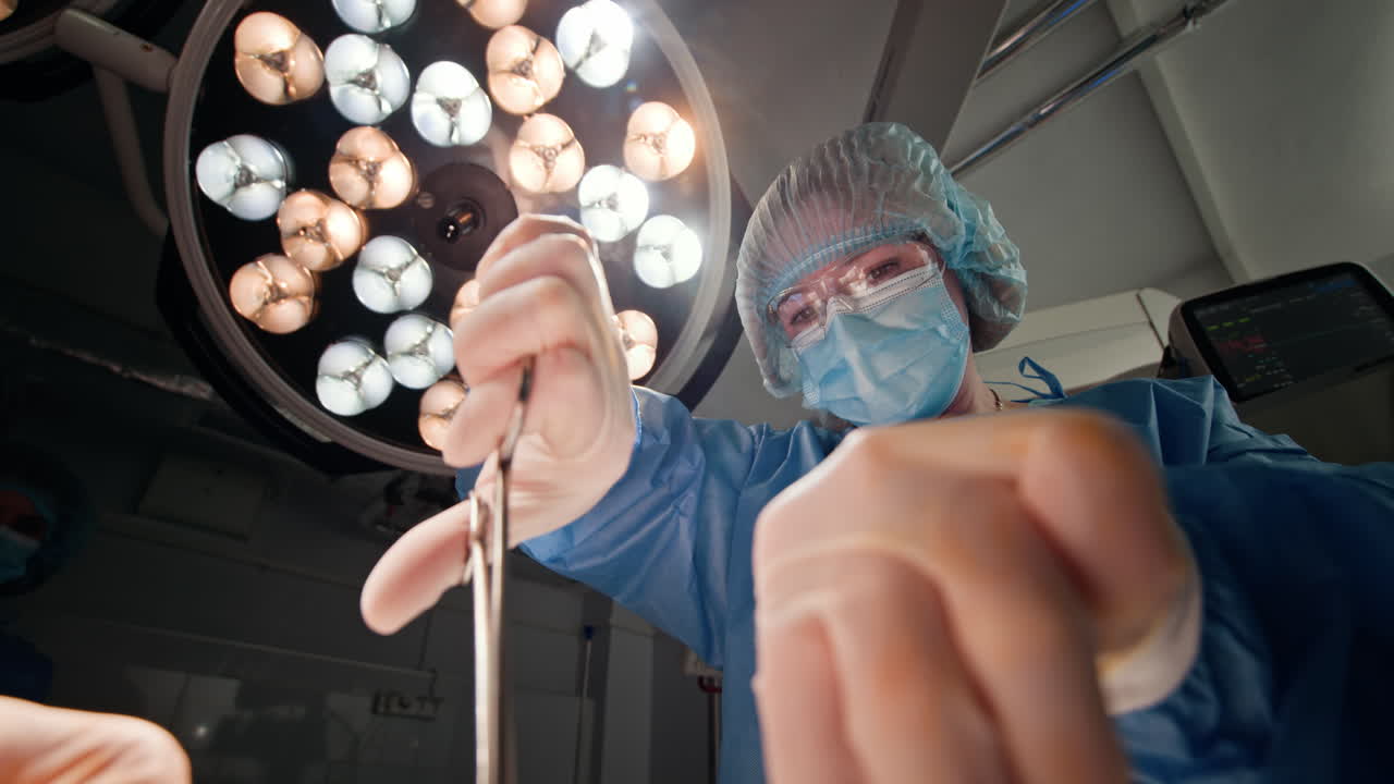 Surgeon Performing a Procedure in an Operating Room