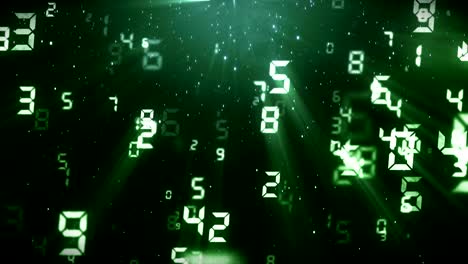 Spin of Numbers background,CG animation,Loop