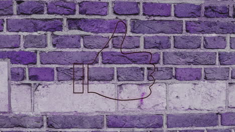 pulgares hacia abajo signo de neón en la pared de ladrillo 4k