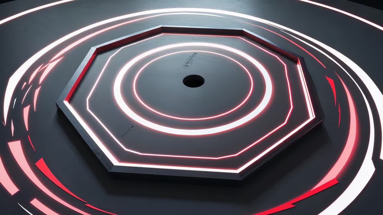 Abstract Neon Octagon