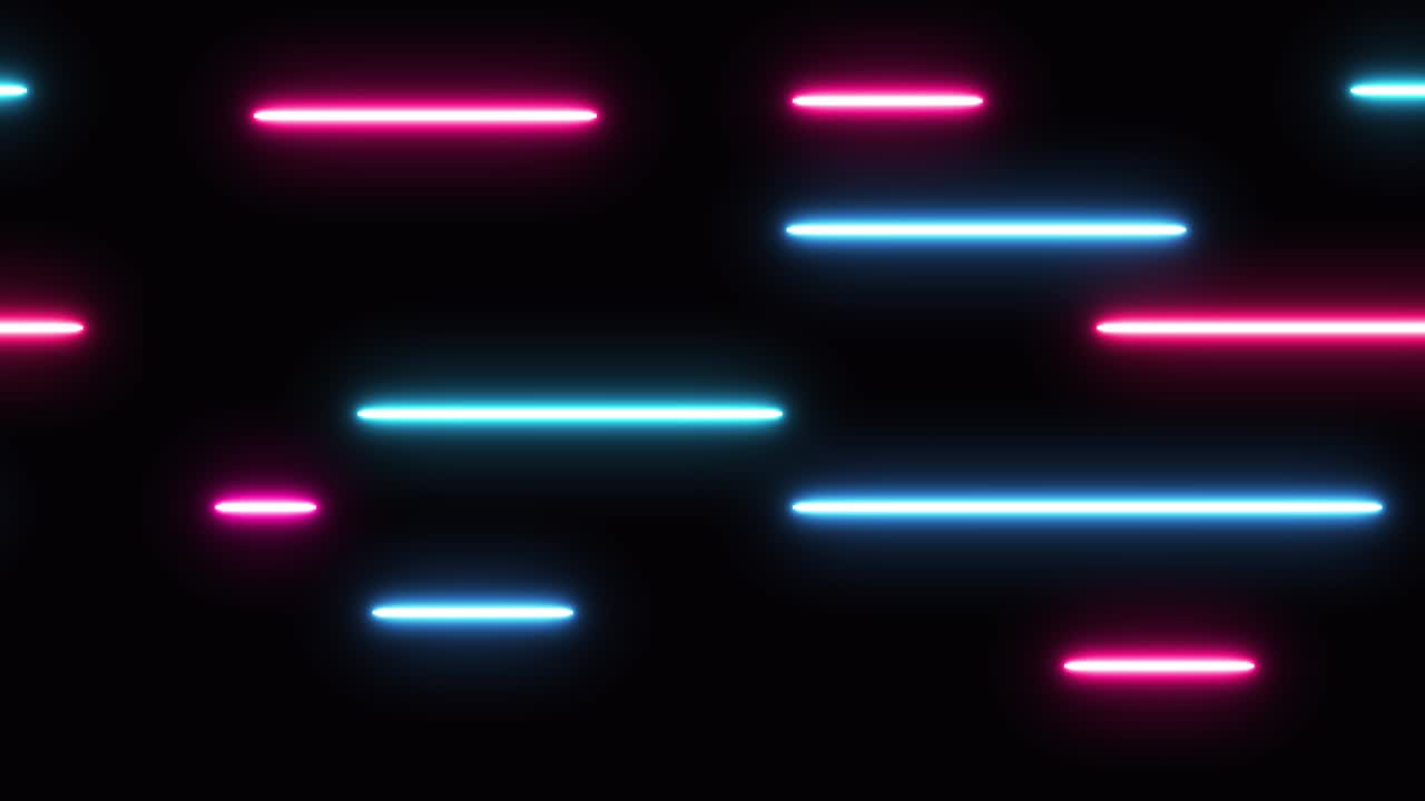 Seamless loop animation of glowing lines moving across the screen
