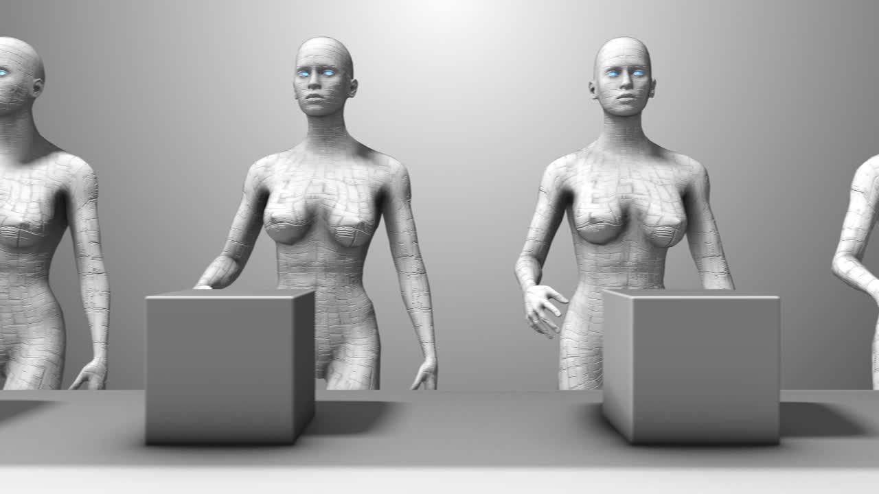 línea de producción de ensamblaje de inteligencia artificial de fabricación de aprendizaje automático