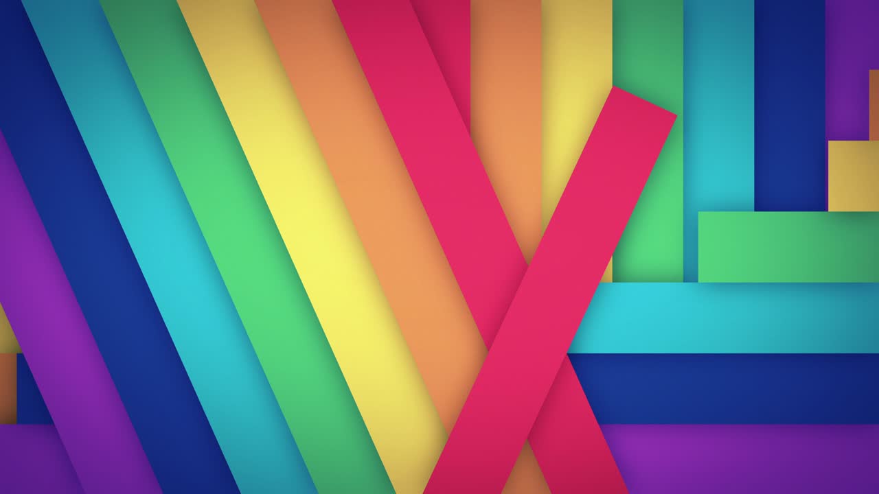 líneas de arco iris planas simples contemporáneas [bucle]