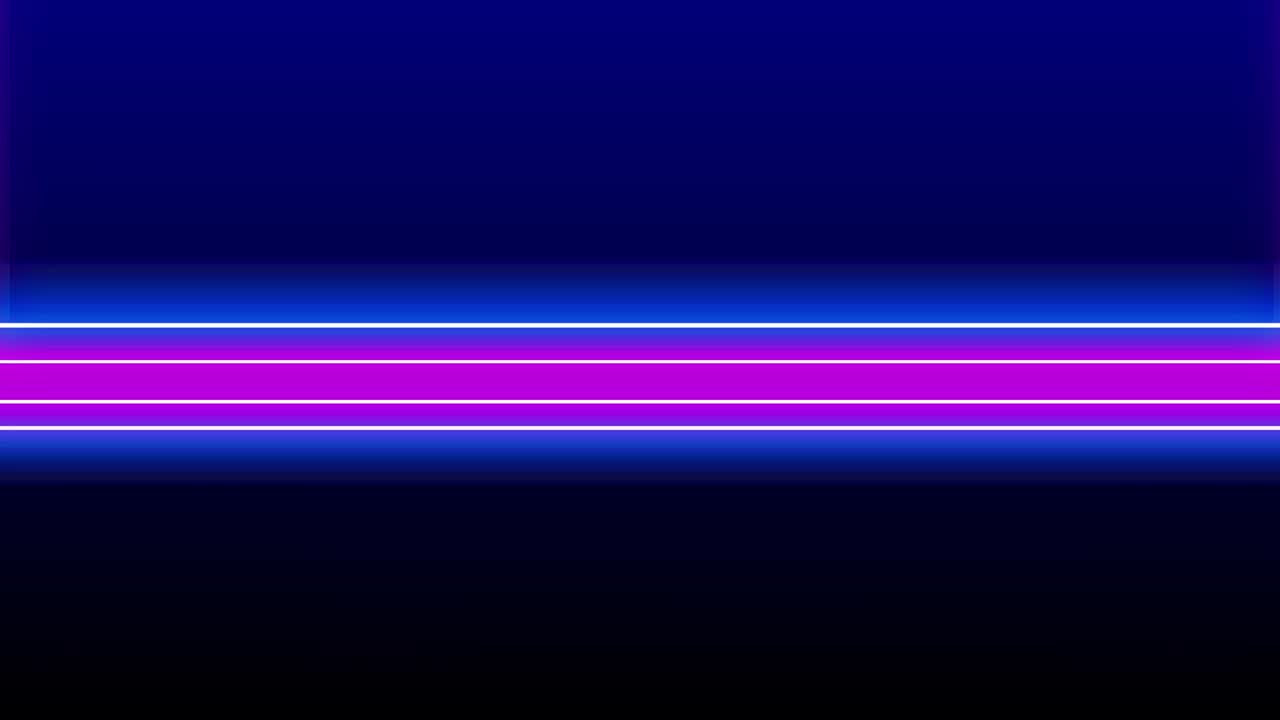 bucle de luz de neón colorido azul rosa línea de horizonte efecto de movimiento. discotecno futurista 3d bucle azul luz láser rosa escenario de fondo de bucle sin costuras