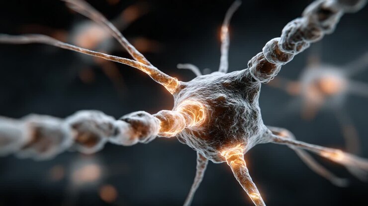 Detailed Visualization of a Neuron: Exploring the Structure and Functionality of Neural Connections in the Nervous System Through Captivating Close-Up Frames