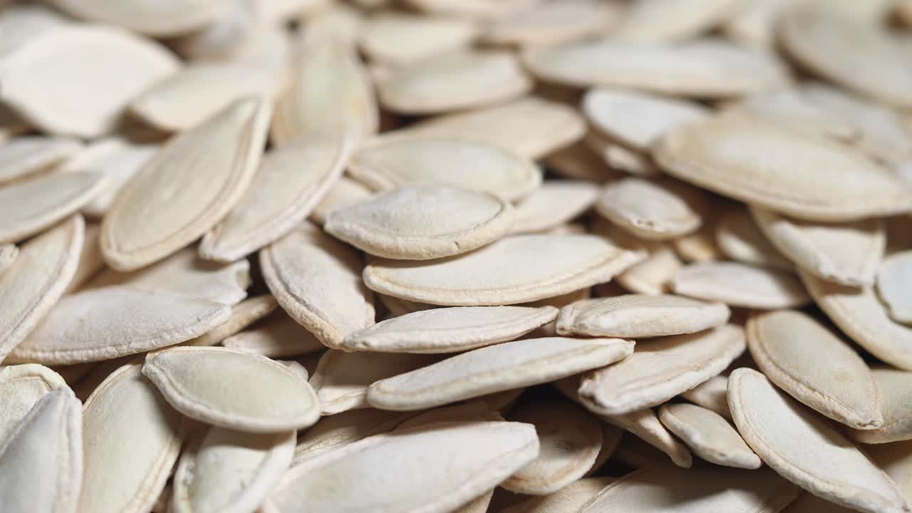 Close-up of a Pile of Pumpkin Seeds
