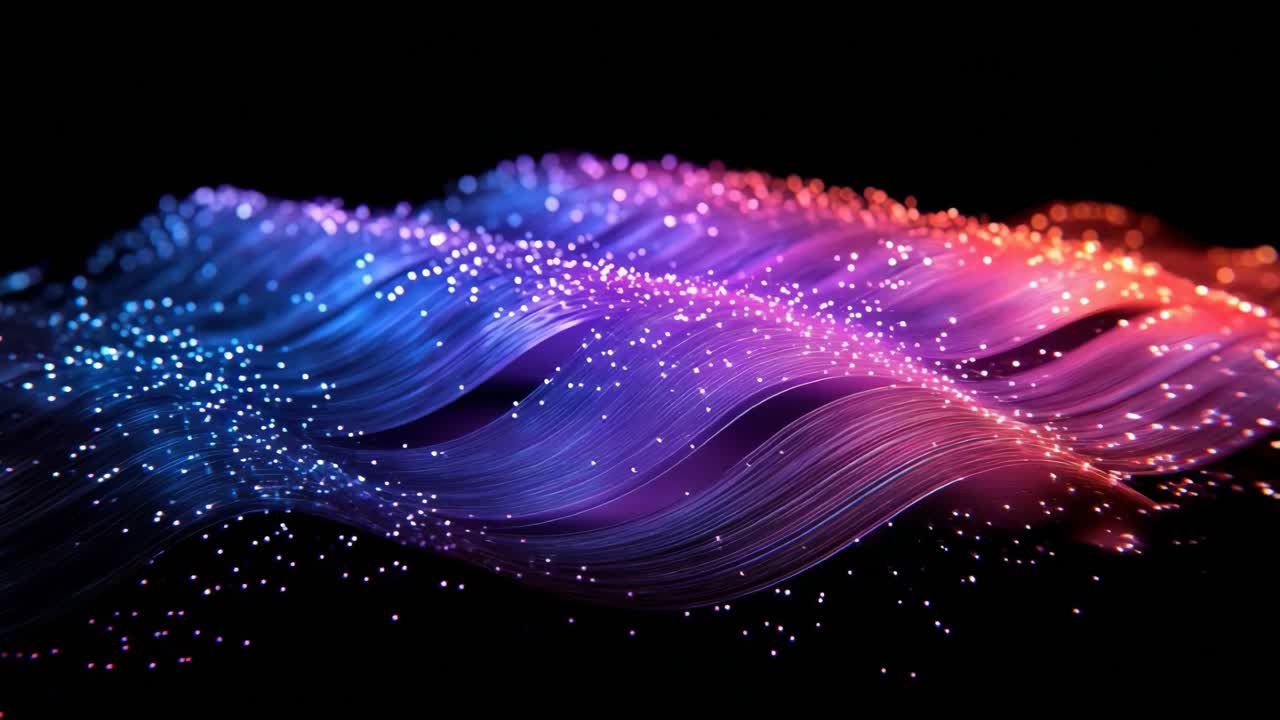 Abstract Colorful Digital Waves