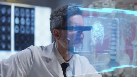 doctor using ar technology for medical diagnosis